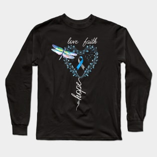 Hope Love Faith Diabetes Awareness Long Sleeve T-Shirt